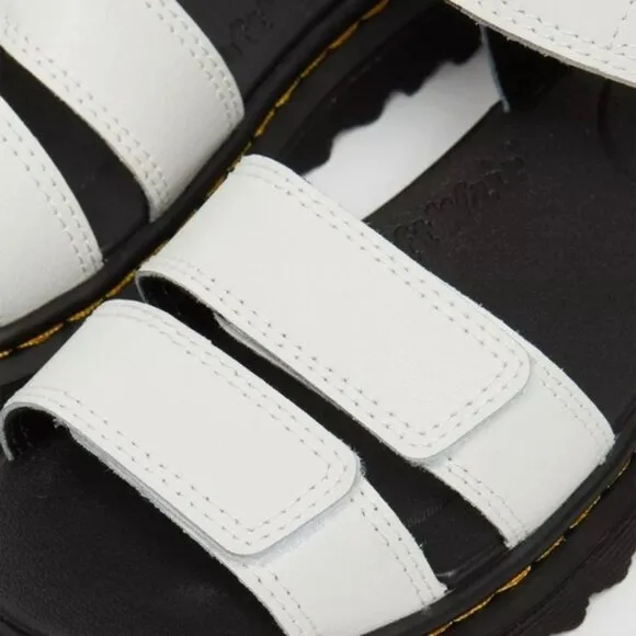 DR. MARTENS KLAIRE LEATHER STRAP SANDALS