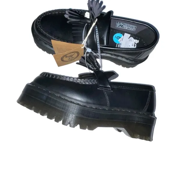 Dr. Martens Vegan Adrian Black tassel Loafers