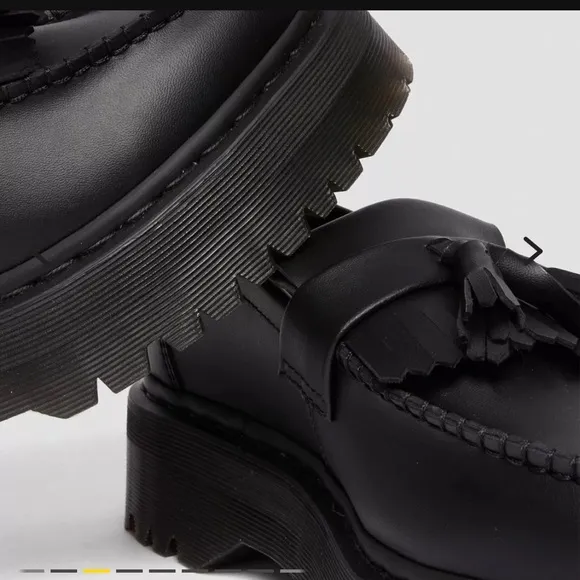 Dr. Martens Vegan Adrian Black tassel Loafers