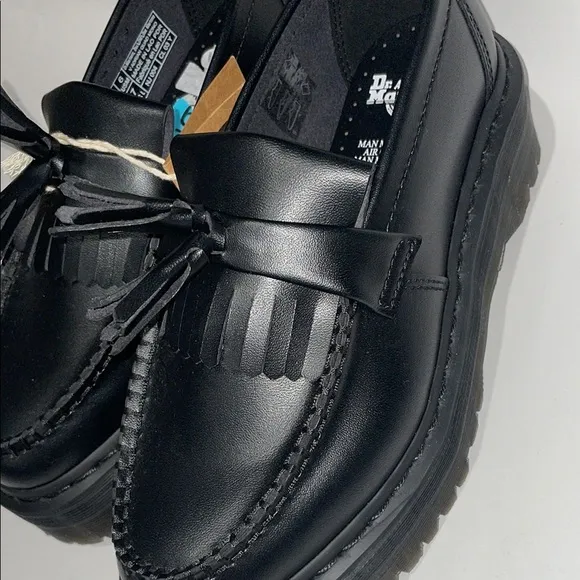 Dr. Martens Vegan Adrian Black tassel Loafers