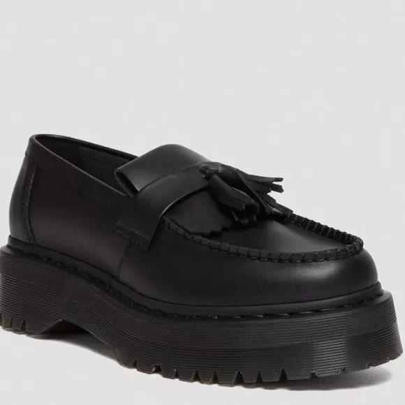 Dr. Martens Vegan Adrian Black tassel Loafers