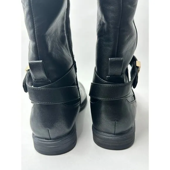 Dr. Scholl’s Women's Hello Rider Calf Knee High Boots Black Size 7W NWT