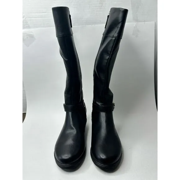 Dr. Scholl’s Women's Hello Rider Calf Knee High Boots Black Size 7W NWT