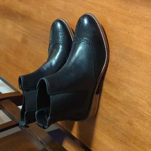 Dune Calf Women's Boots 41 EU London Western look black worn once inside 10.5 US