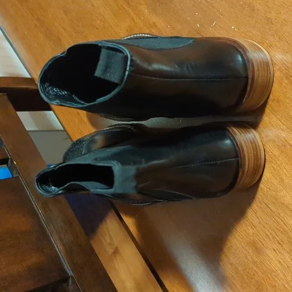 Dune Calf Women's Boots 41 EU London Western look black worn once inside 10.5 US