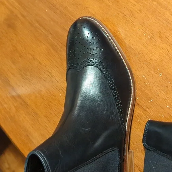 Dune Calf Women's Boots 41 EU London Western look black worn once inside 10.5 US
