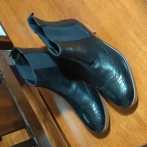 Dune Calf Women's Boots 41 EU London Western look black worn once inside 10.5 US