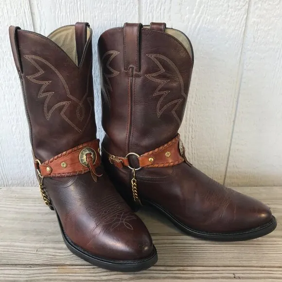 Durango Briar Mens Brown Oiled Leather Cowboy Western Boots 13 EE TR763