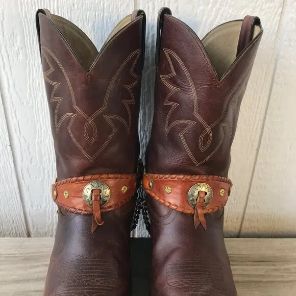 Durango Briar Mens Brown Oiled Leather Cowboy Western Boots 13 EE TR763