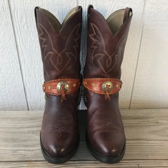 Durango Briar Mens Brown Oiled Leather Cowboy Western Boots 13 EE TR763