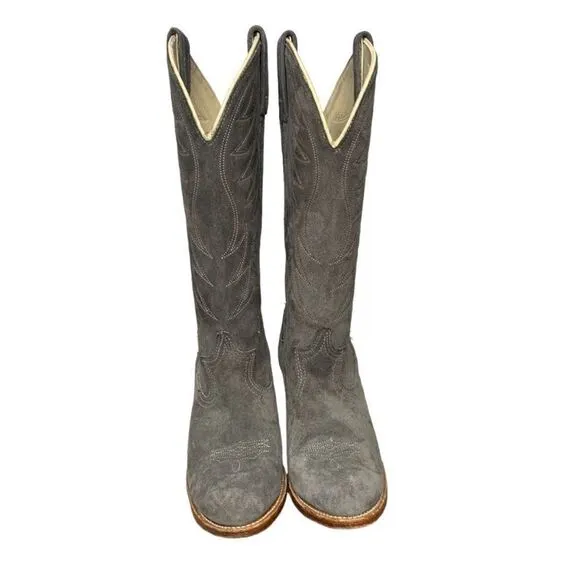 Durango Grey Suede Cowboy Boots | Size 7.5