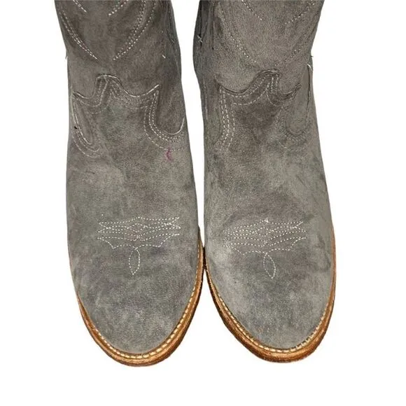 Durango Grey Suede Cowboy Boots | Size 7.5
