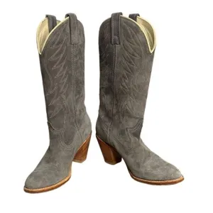 Durango Grey Suede Cowboy Boots | Size 7.5