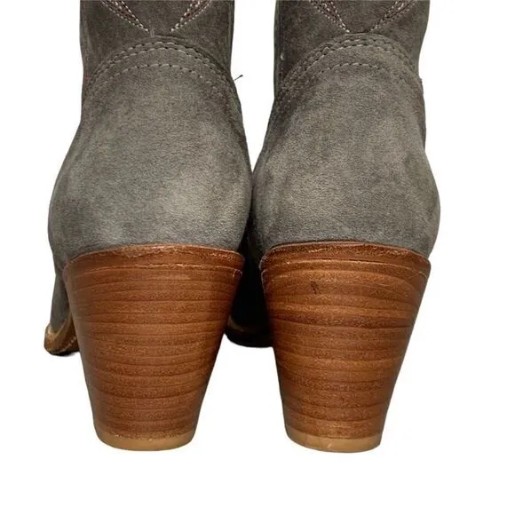Durango Grey Suede Cowboy Boots | Size 7.5