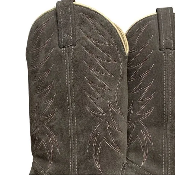 Durango Grey Suede Cowboy Boots | Size 7.5
