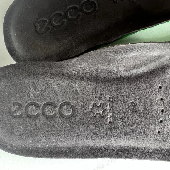 Ecco Brown Leather Comfort Sneakers Distress Tan Outsoles Size Size 44 Casual