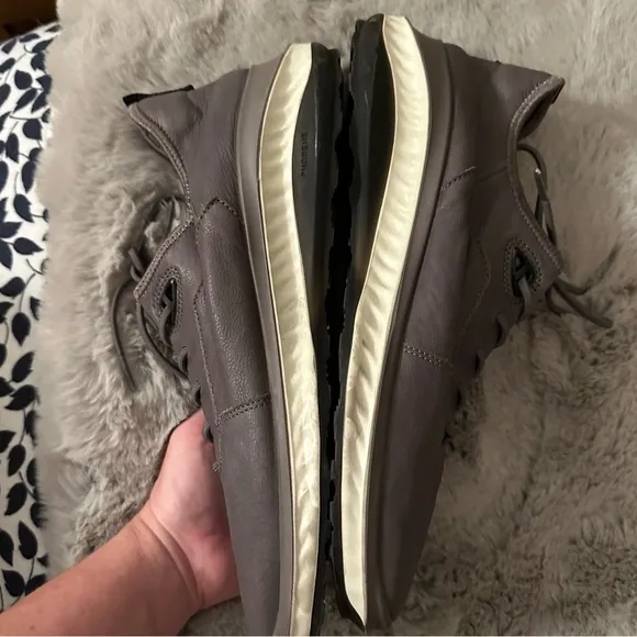 Ecco Grey St. 360 Sport Gravity Full Grain Leather Lightweight Sneakers 11-11.5