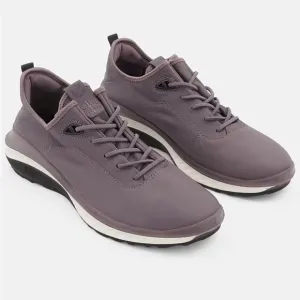 Ecco Grey St. 360 Sport Gravity Full Grain Leather Lightweight Sneakers 11-11.5