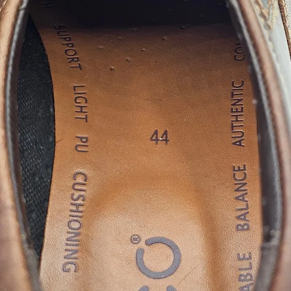 ECCO Leather Slip On Loafers Comfort Casual Walking Shoes Men's 44 US 10-10.5