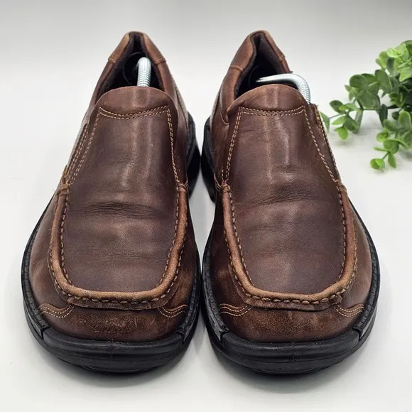 ECCO Leather Slip On Loafers Comfort Casual Walking Shoes Men's 44 US 10-10.5