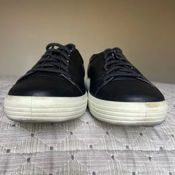ECCO Soft 7 Black Leather Casual Oxford Sneakers  EU 47 US 13 - 13.5 Comfort