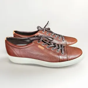 ECCO Soft 7 Men's 8 EUR 41 Brown Leather Lace Up Sneakers