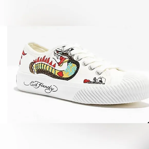Ed Hardy Elexis White Shoessize 9