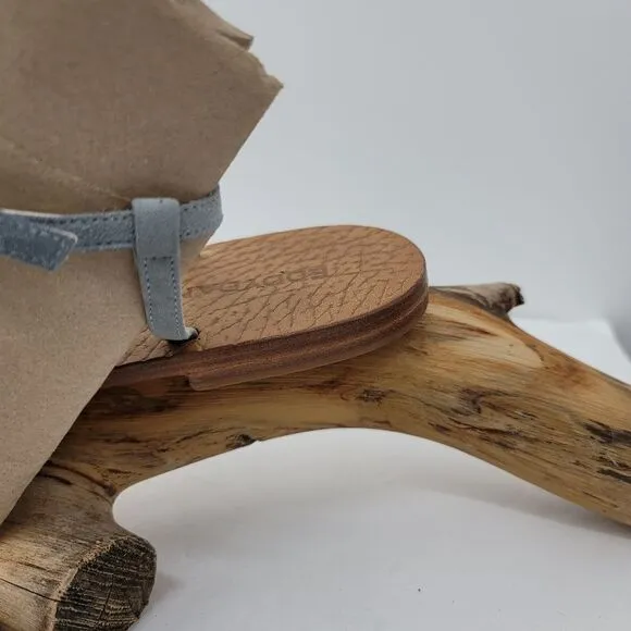 Eddy Daniele blue suede sandals