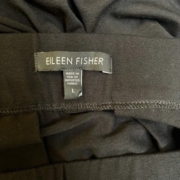 Eileen Fisher Black Short Pleated Skirt Size Large