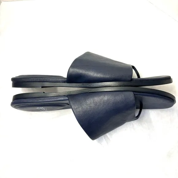 Eileen Fisher Edge Sandals Size 9 Navy Blue