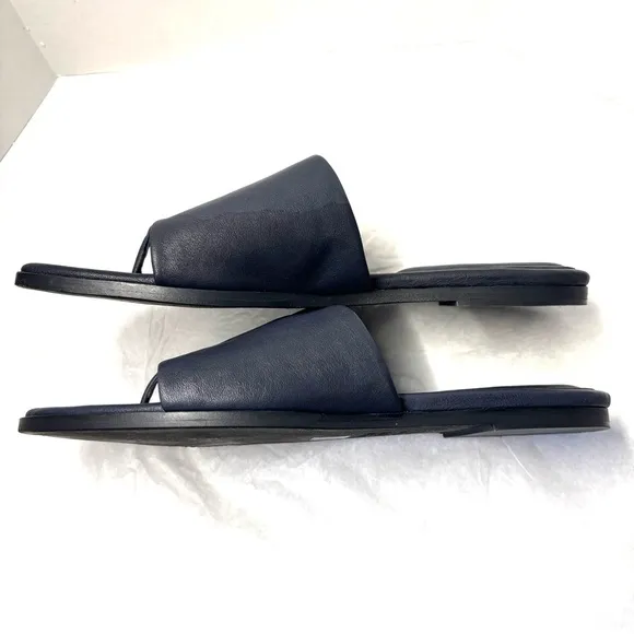 Eileen Fisher Edge Sandals Size 9 Navy Blue