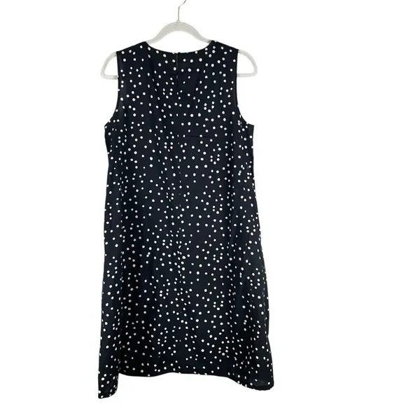 Eileen Fisher Organic Cotton Polka Dot A-Line Dress – Size S