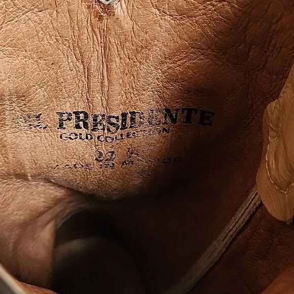 El Presidente Leather Western Boots