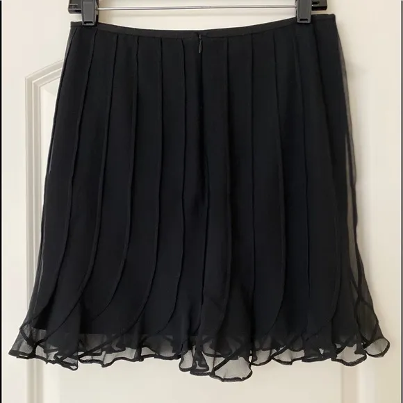Elie Tahari Pleated Silk Skirt
