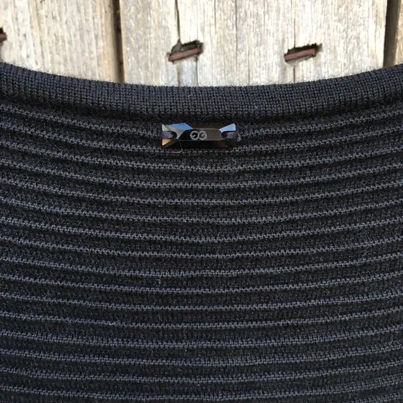 Escada Sport Ribbed Knit Merino Wool Dress Black M