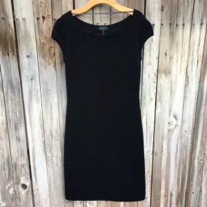 Escada Sport Ribbed Knit Merino Wool Dress Black M