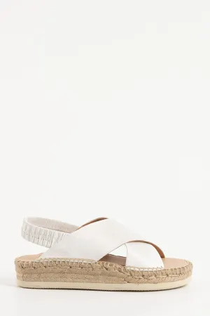 Espadrill Hvar 121 | Vitt Skinn