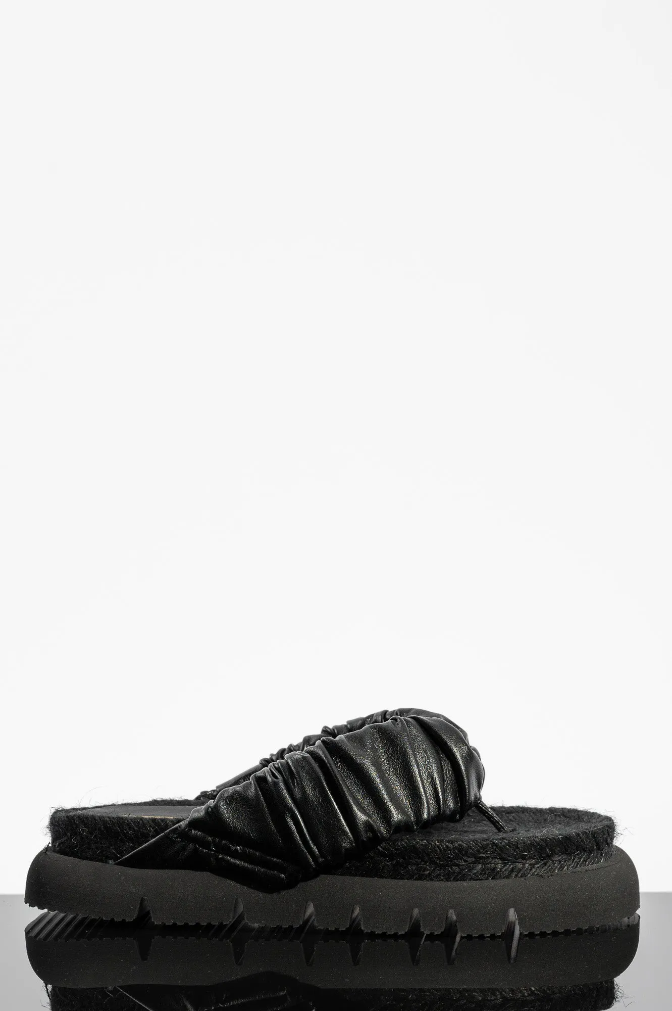 Espadrill León 255 | Svart Skinn