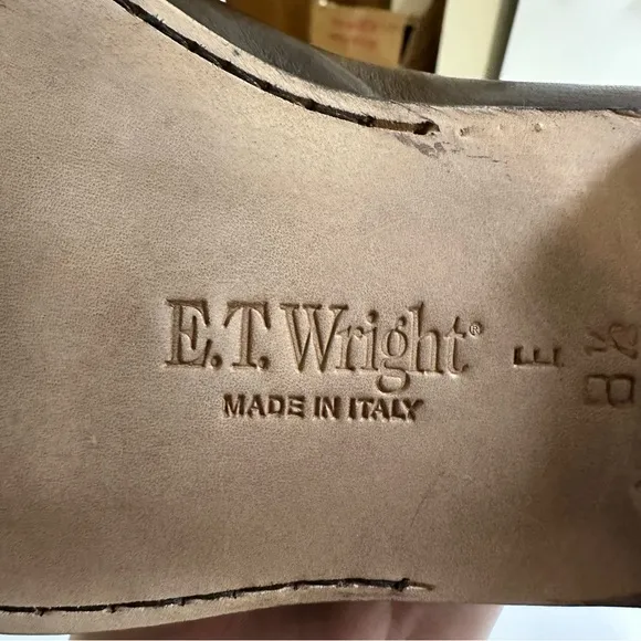 E.T. Wright Made in Italy Brown Leather Tassel Loafers 8.5E