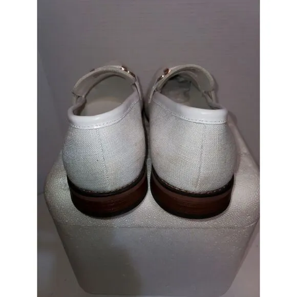 EUC La Milano Mens Fashion Dress Shoe Slip On Loafers Genuine Leather White 12‎