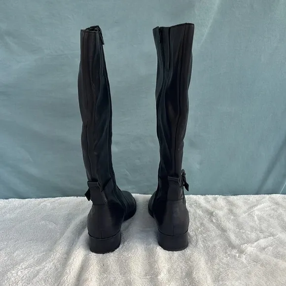 EUC Naturalizer Rena riding boots wide calf, knee high black leather women’s 7.5