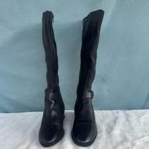 EUC Naturalizer Rena riding boots wide calf, knee high black leather women’s 7.5