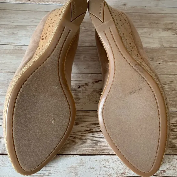 EUC Prada espadrilles wedge size 38.5