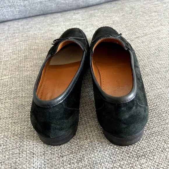 EUC Vintage Salvatore Ferragamo Black Suede Leather Loafers Classic Slip-On 8 B