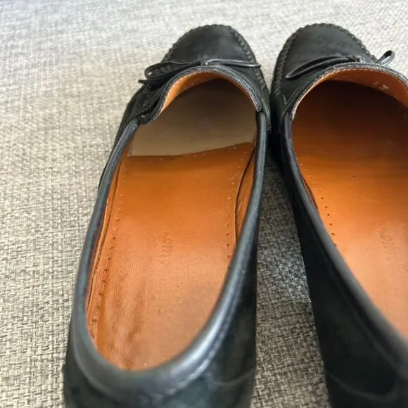 EUC Vintage Salvatore Ferragamo Black Suede Leather Loafers Classic Slip-On 8 B