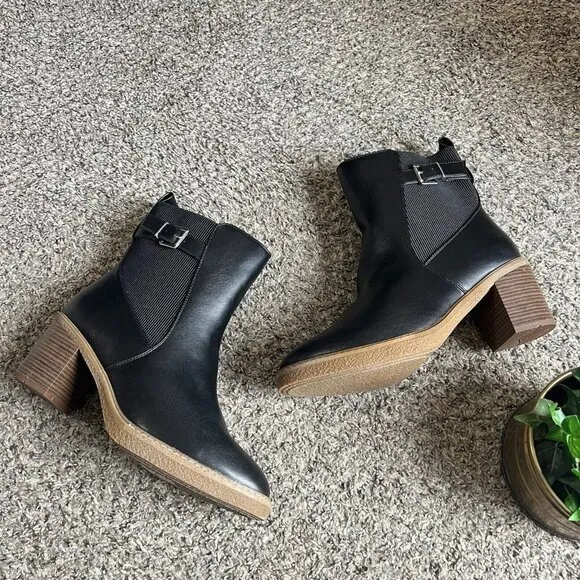 EVANS by City Chic Saskia Sz 12 Extra Wide Fit Black Boots Chelsea Mid Calf New