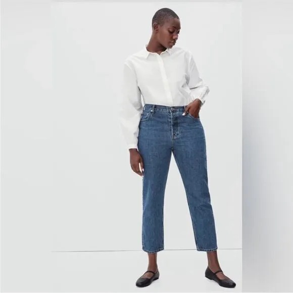 Everlane Curvy 90s Cheeky High Rise Straight Leg Ankle Jeans in‎ Northridge NEW