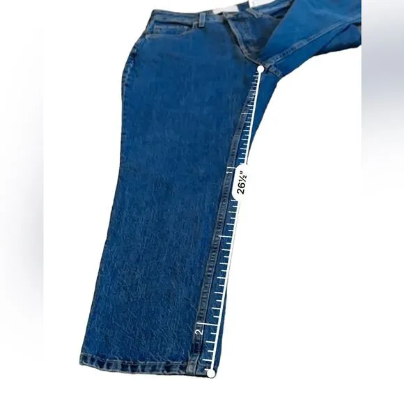 Everlane Curvy 90s Cheeky High Rise Straight Leg Ankle Jeans in‎ Northridge NEW