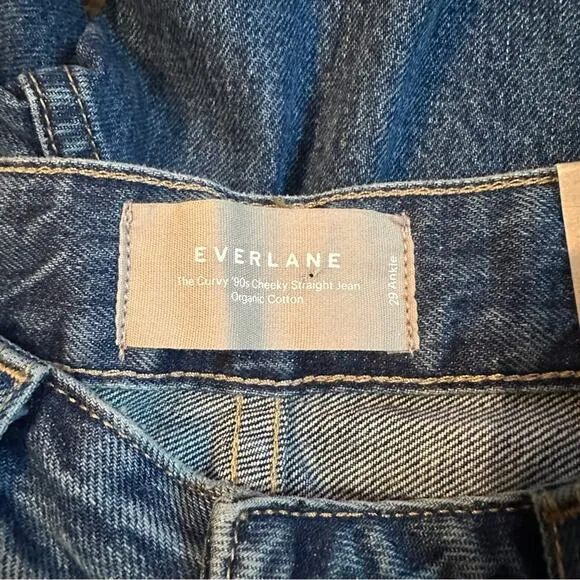 Everlane Curvy 90s Cheeky High Rise Straight Leg Ankle Jeans in‎ Northridge NEW