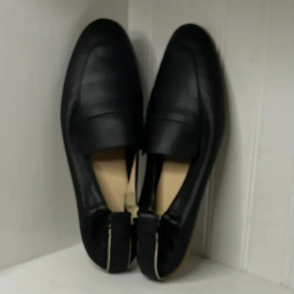 Everlane Day Loafer Size 9M Black Scrunch Back Flats Shoes Italian Leather